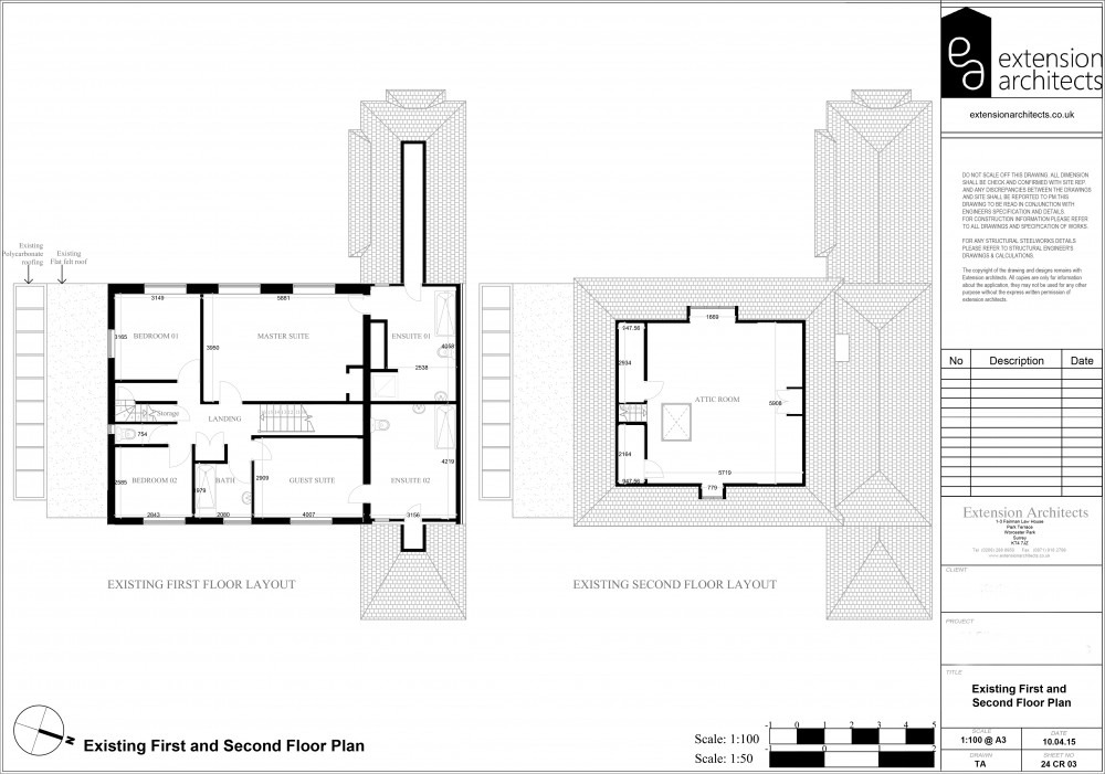 24CR03 Existing first and second floor plan