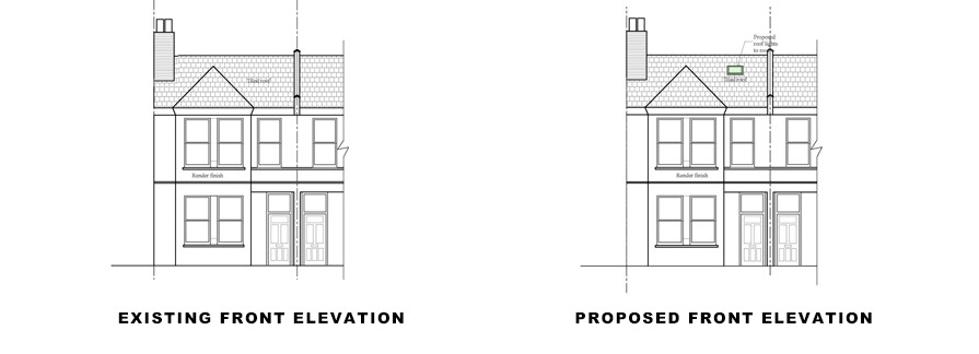 front-elevations for plans for rear elevations for photo of facade on Lambeth planning application