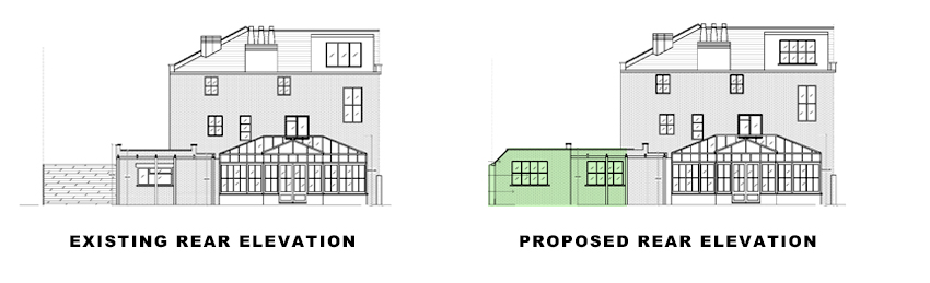 rear elevations for portfolio article on local architect