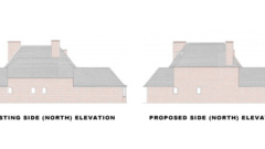 Surrey-Esher-Single-Storey-Extension-Existing-And-Proposed-Side-Elevation-North