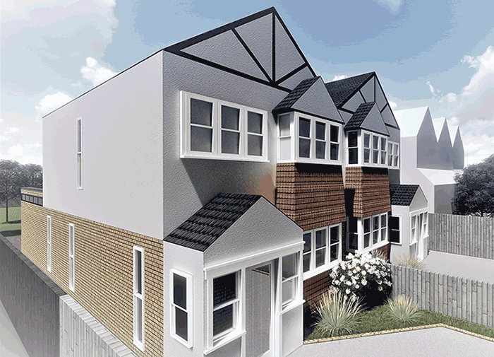 exterior render for Ambitious Development in Epsom