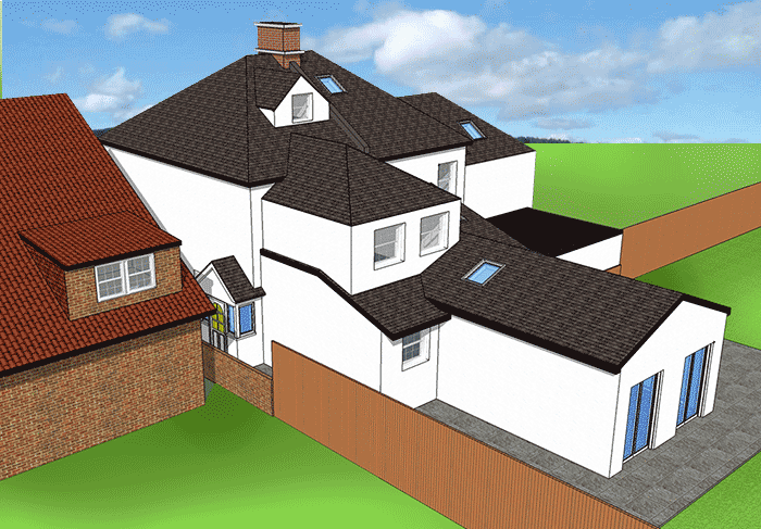 render for article on reconfiguration in leafy conservation area