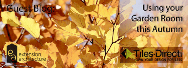 image showing autumn leaves for garden room article