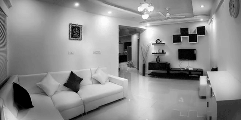 monochrome living room photo in blog on house renovations