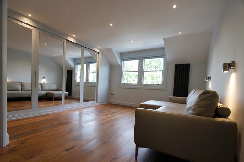 living room photo for blog on Stylish Loft Conversion & Reconfiguration