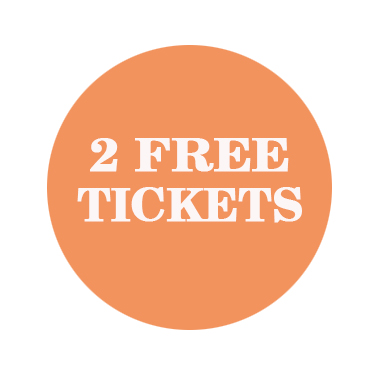 circle with 2 free tickets