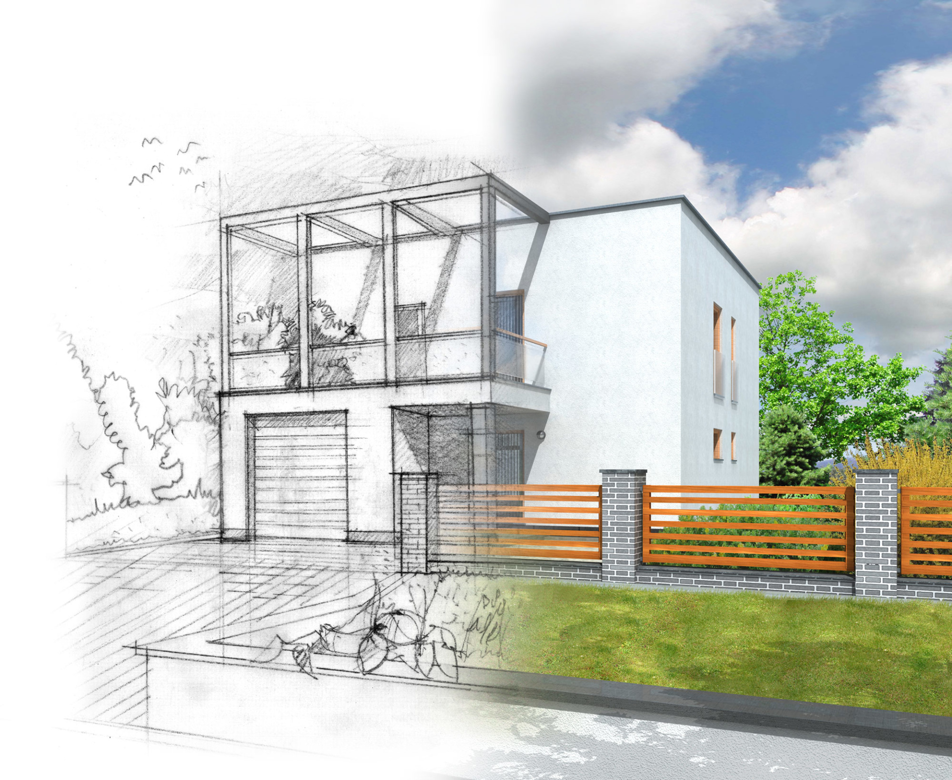 double storey extension drawing