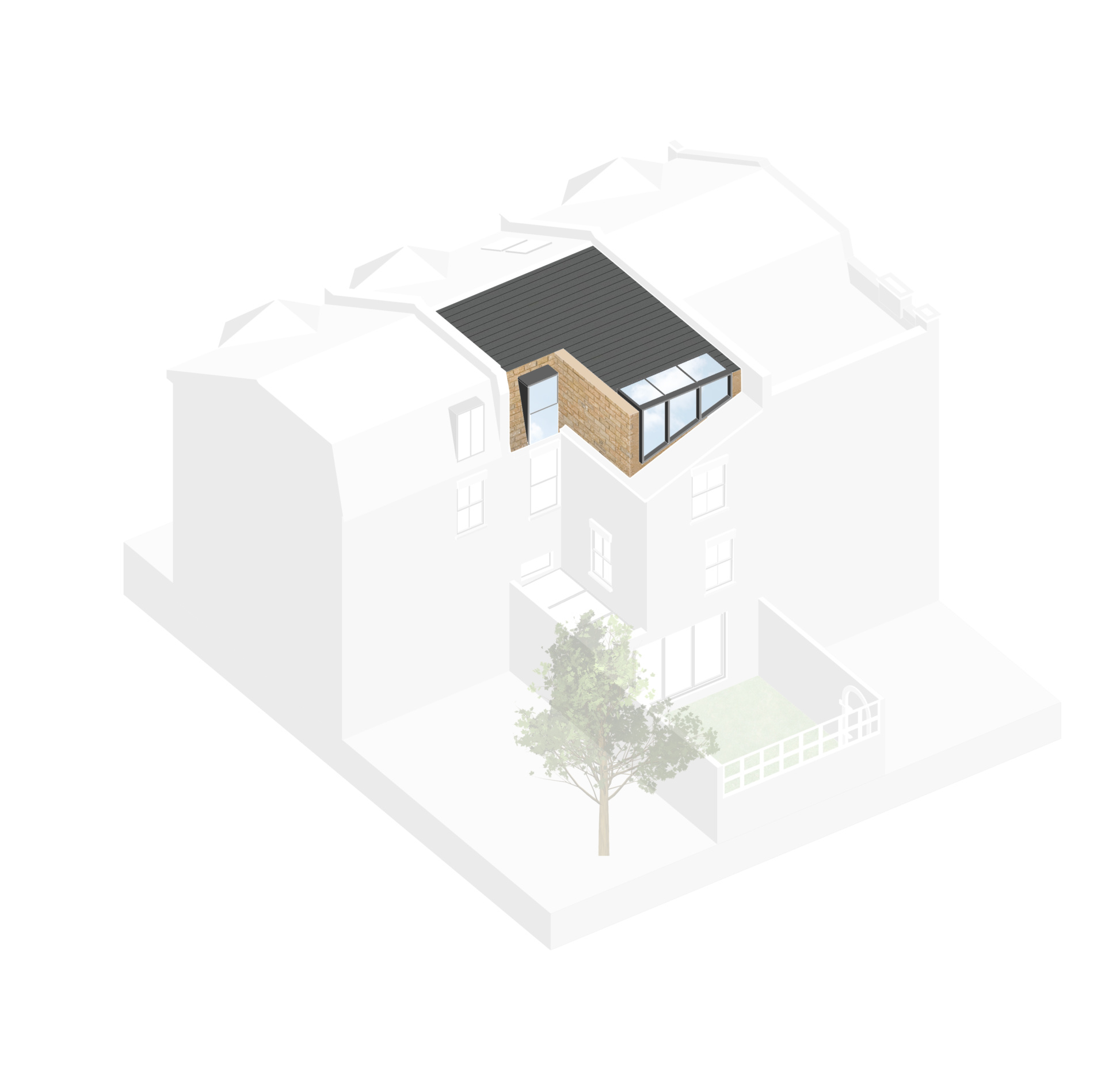 3d Design plan Contemporary Loft Conversion in Hammersmith & Fulham