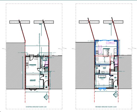 Non-material amendment for window enlargement and layout changes